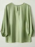 Khaki Causal Batwing Sleeve Blouse Top