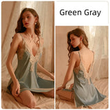 SEXY SATIN LACE PAJAMAS SET