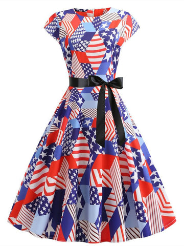 Independence Day 50's 60's Rockabilly Swing Dress