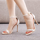 FISH-BILLED WHITE HIGH HEELS SHOES