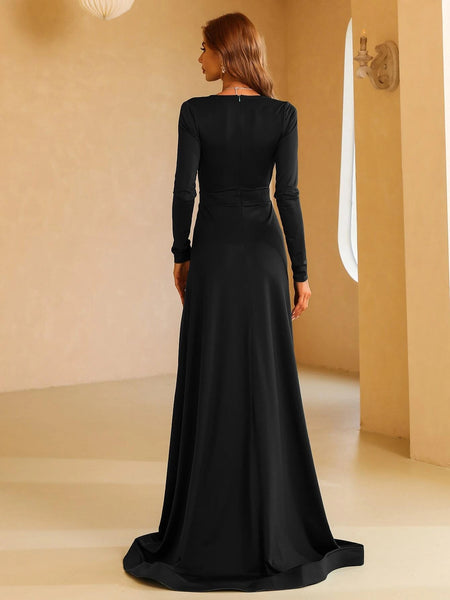 fitted lace wedding dress Baltic Born Womens Arianna Maxi Dress | Black