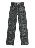 CAMOUFLAGE MULTI-POCKET STITCHING JEANS