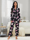 FASHION LONG-SLEEVED NIGHTGOWN TWO-PIECE SUIT