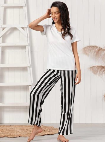 FASHION SHORT-SLEEVED PANTS PAJAMAS HOME CLOTHES SUIT