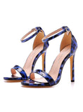 SEXY LEOPARD PRINT ROUND HEAD SANDALS