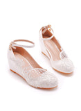 LOW WEDGE HEEL CASUAL SHALLOW HIGH HEELS