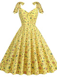 Flower Hepburn Bow Suspender Dress