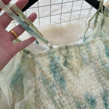 Flowing Sleeves Soft Pastel Hues Maxi Dress