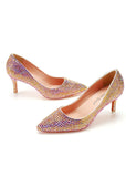 7 CM RHINESTONE POINTED STILETTO HEELS