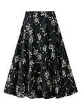 FLORAL SMALL PLUM BLOSSOM PRINT SKIRT