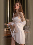 SEXY SATIN SUSPENDER BACKLESS NIGHTDRESS SUIT