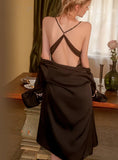 SEXY BACKLESS PERSPECTIVE SUSPENDER NIGHTDRESS