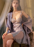 SEXY SUMMER ICE SILK LACE SLING SEXY NIGHTDRESS