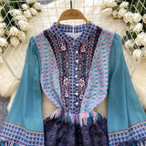 Vibrant Hues Geometric Bohemian-inspired Dress