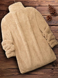 Casual Long Sleeve Winter Fur Outerwear Coat