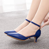 LOW-HEELED POINTED SANDALS WEDDING SHOES