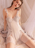 SEXY SUMMER ICE SILK LACE SLING SEXY NIGHTDRESS
