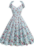 Flower Hepburn Bow Suspender Dress