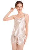 SOLID COLOR SMOOTH ICE SILK PAJAMAS