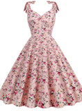 Flower Hepburn Bow Suspender Dress