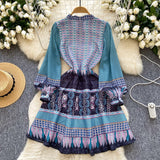 Vibrant Hues Geometric Bohemian-inspired Dress