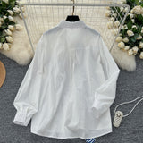 Elegance Nautical-Inspired Bow Tie Shirt