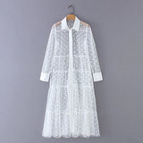 Lace Cover Up Sheer Summer Transparent See Through Polka Dot