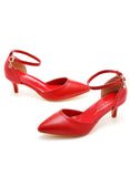 LOW-HEELED POINTED SANDALS WEDDING SHOES