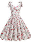 Flower Hepburn Bow Suspender Dress