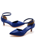 LOW-HEELED POINTED SANDALS WEDDING SHOES