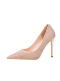 SHINY HIGH-HEELED POINTED THIN HEELS SHOES