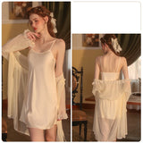 SEXY SATIN HALTER NIGHTDRESS SUIT