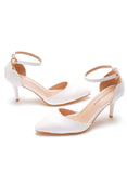 7 CM THIN-HEELED POINTED SANDALS