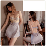 SEXY LACE STRAPS PAJAMAS NIGHTDRESS
