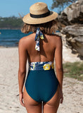 Floral Plunging Tummy Control Swimsuit