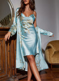 MEDIUM-LENGTH TWO-PIECE NIGHTGOWN PAJAMAS