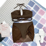 Three-piece Split Bikini Swimsuit