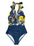 Floral Plunging Tummy Control Swimsuit