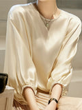 Khaki Causal Batwing Sleeve Blouse Top