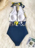 Floral Plunging Tummy Control Swimsuit