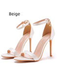 FISH-BILLED WHITE HIGH HEELS SHOES