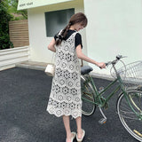 Intricate Patterns Crochet Sumemr Lace Dress