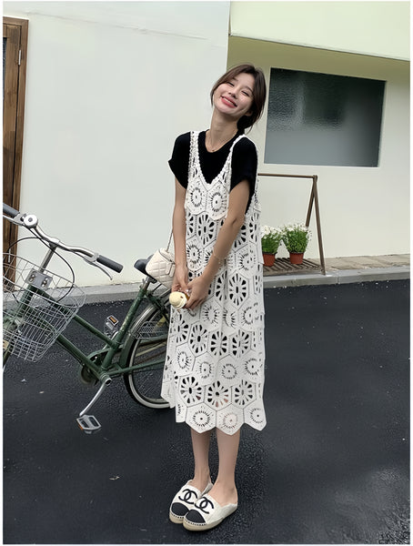 Intricate Patterns Crochet Sumemr Lace Dress