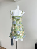 Glamorous Green Sequin Tie - Straps Mini Dress