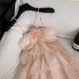 Soft Peach Adorable Tiered Mini Dress