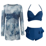 Tie Dye Bikini Swimsuit & Mesh Cover Up