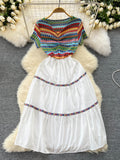 Summer Festive Color Crochet Dress