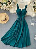 Decadent Deep Green Ballroom Dress with Elegant Straps