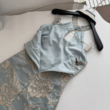 Exquisite Floral Embroidery Halter Mini Dress