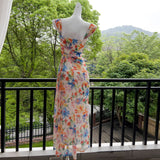 Tailored Fit Pastel Floral Midi Dress